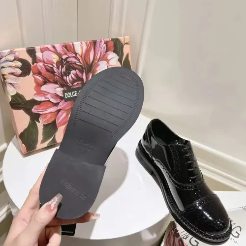 Replica Dolce & Gabbana D&G Leather Shoes For Women #1400760 $122.00 USD for Wholesale