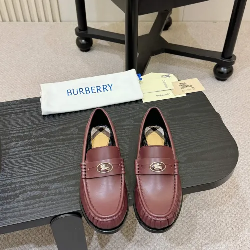 Replica Burberry Leather Shoes For Women #1400776 $112.00 USD for Wholesale