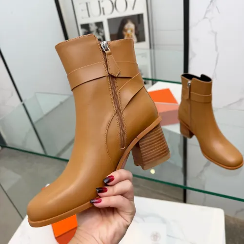 Replica Hermes Boots For Women #1400804 $145.00 USD for Wholesale