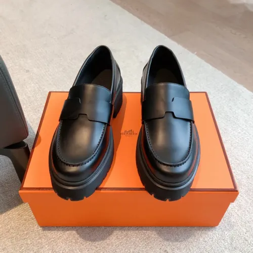 Replica Hermes Leather Shoes For Women #1400935 $112.00 USD for Wholesale