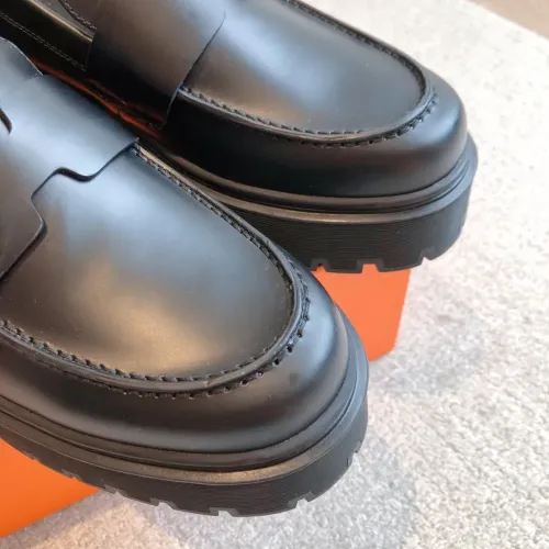 Replica Hermes Leather Shoes For Women #1400935 $112.00 USD for Wholesale