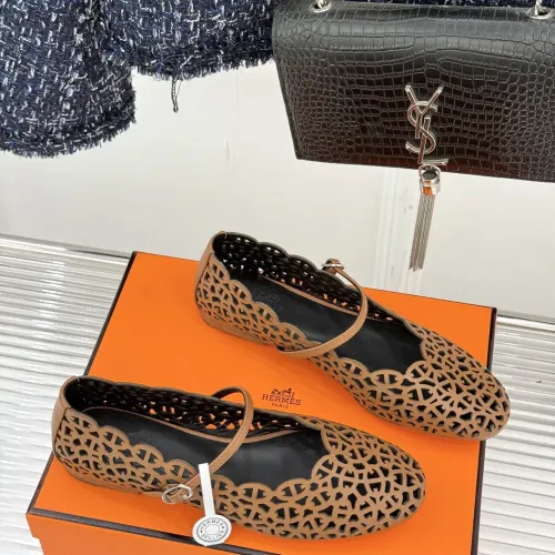 Replica Hermes Flat Shoes For Women #1400938 $112.00 USD for Wholesale