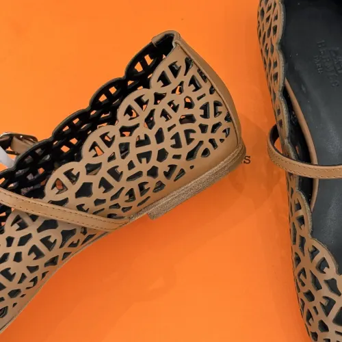 Replica Hermes Flat Shoes For Women #1400938 $112.00 USD for Wholesale