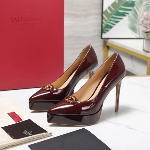 Valentino High-Heeled Shoes For Women #1401129 $125.00 USD, Wholesale Replica Valentino High-Heeled Shoes
