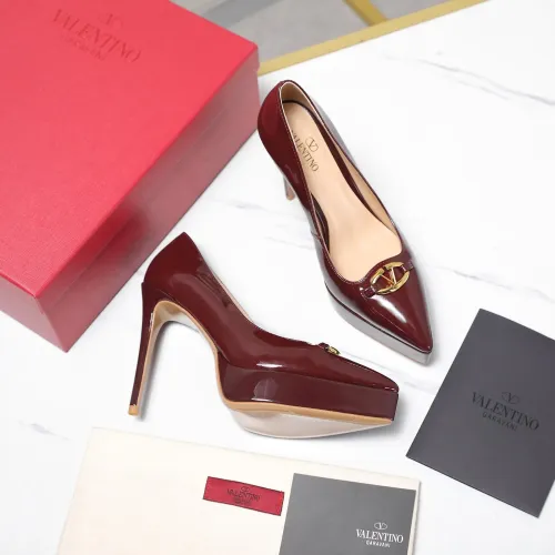 Replica Valentino High-Heeled Shoes For Women #1401129 $125.00 USD for Wholesale