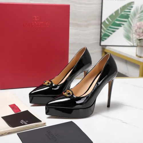 Valentino High-Heeled Shoes For Women #1401130 $125.00 USD, Wholesale Replica Valentino High-Heeled Shoes