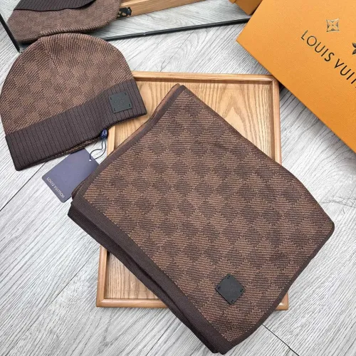 Louis Vuitton LV Hat and Scarf Set #1401293 $48.00 USD, Wholesale Replica Louis Vuitton LV Hat and Scarf and Glove Set