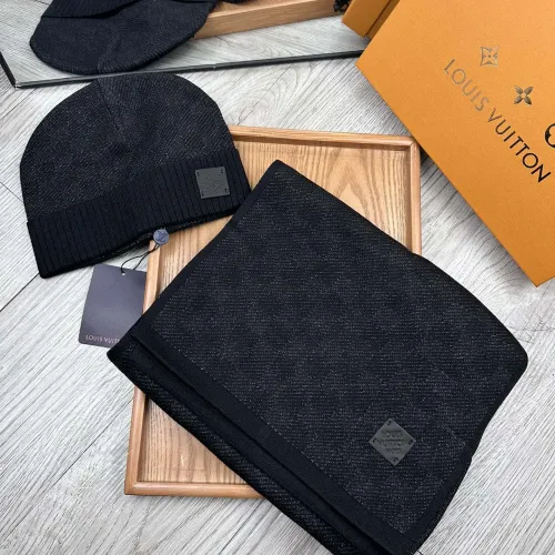 Louis Vuitton LV Hat and Scarf Set #1401296 $48.00 USD, Wholesale Replica Louis Vuitton LV Hat and Scarf and Glove Set