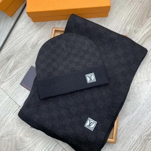 Louis Vuitton LV Hat and Scarf Set #1401300 $48.00 USD, Wholesale Replica Louis Vuitton LV Hat and Scarf and Glove Set