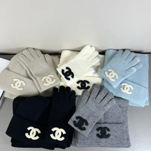 Replica Chanel Hat and Scarf and Glove Set #1401313 $52.00 USD for Wholesale