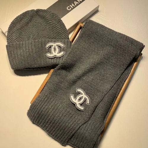 Chanel Hat and Scarf Set #1401866 $52.00 USD, Wholesale Replica Chanel Hat and Scarf and Glove Set
