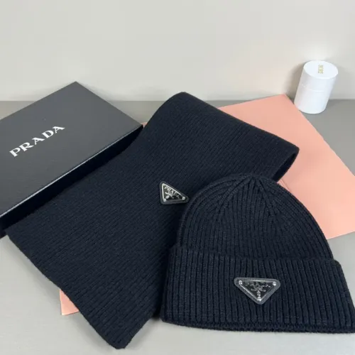 Prada Hat and Scarf Set #1401878 $45.00 USD, Wholesale Replica Prada Hat and Scarf and Glove Set