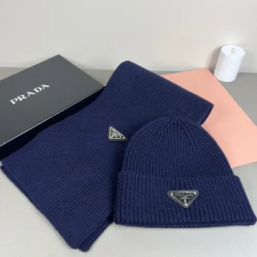 Prada Hat and Scarf Set #1401881 $45.00 USD, Wholesale Replica Prada Hat and Scarf and Glove Set