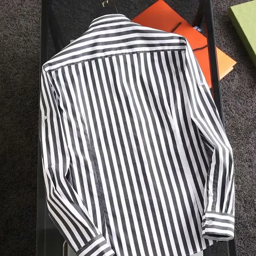 Replica Hermes Shirts Long Sleeved For Men #1402043 $40.00 USD for Wholesale