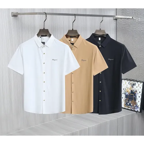 Replica Salvatore Ferragamo Shirts Short Sleeved For Men #1402768 $52.00 USD for Wholesale