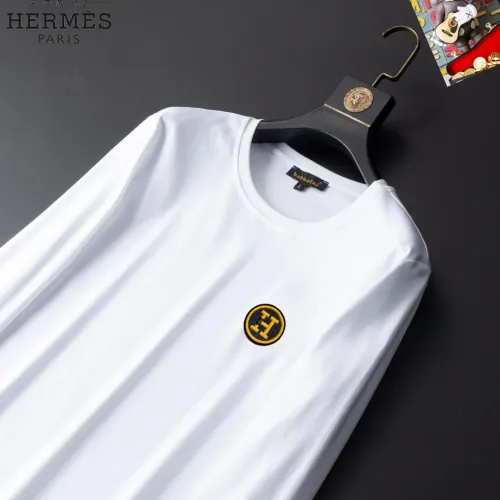Replica Hermes T-Shirts Long Sleeved For Unisex #1403434 $34.00 USD for Wholesale