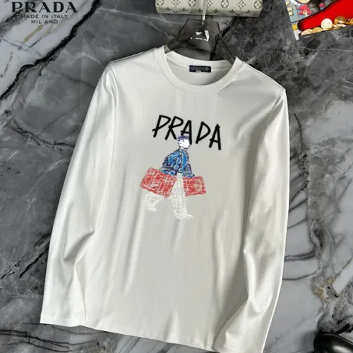Prada T-Shirts Long Sleeved For Unisex #1403467 $34.00 USD, Wholesale Replica Prada T-Shirts