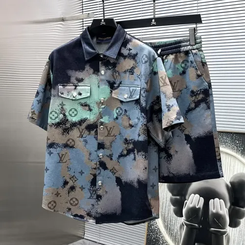 Louis Vuitton LV Tracksuits Short Sleeved For Men #1404305 $82.00 USD, Wholesale Replica Louis Vuitton LV Tracksuits