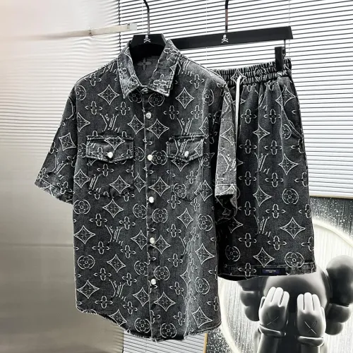 Louis Vuitton LV Tracksuits Short Sleeved For Men #1404306 $82.00 USD, Wholesale Replica Louis Vuitton LV Tracksuits