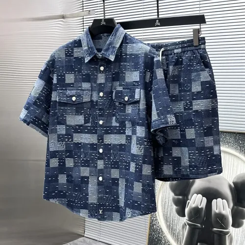 Louis Vuitton LV Tracksuits Short Sleeved For Men #1404307 $82.00 USD, Wholesale Replica Louis Vuitton LV Tracksuits