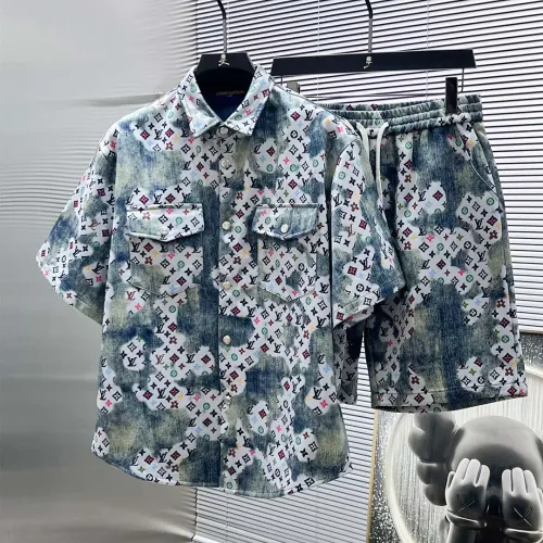 Louis Vuitton LV Tracksuits Short Sleeved For Men #1404308 $82.00 USD, Wholesale Replica Louis Vuitton LV Tracksuits