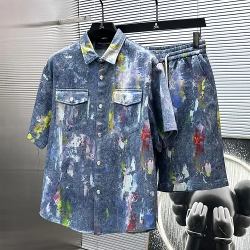 Louis Vuitton LV Tracksuits Short Sleeved For Men #1404311 $82.00 USD, Wholesale Replica Louis Vuitton LV Tracksuits