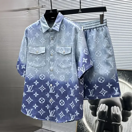 Louis Vuitton LV Tracksuits Short Sleeved For Men #1404346 $82.00 USD, Wholesale Replica Louis Vuitton LV Tracksuits
