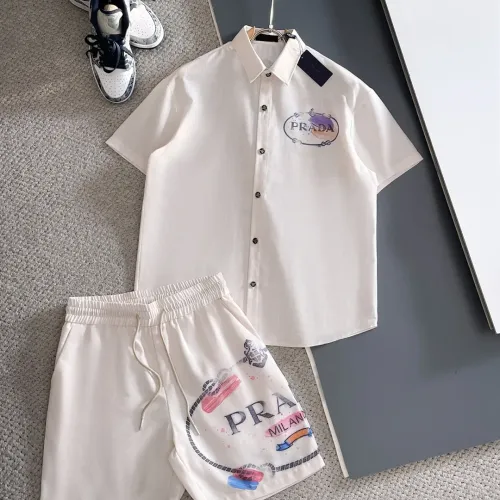 Prada Tracksuits Short Sleeved For Men #1404445 $102.00 USD, Wholesale Replica Prada Tracksuits