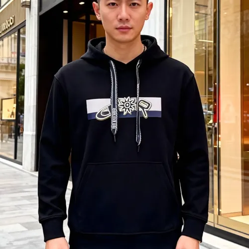 Replica Christian Dior Hoodies Long Sleeved For Men #1405095 $92.00 USD for Wholesale