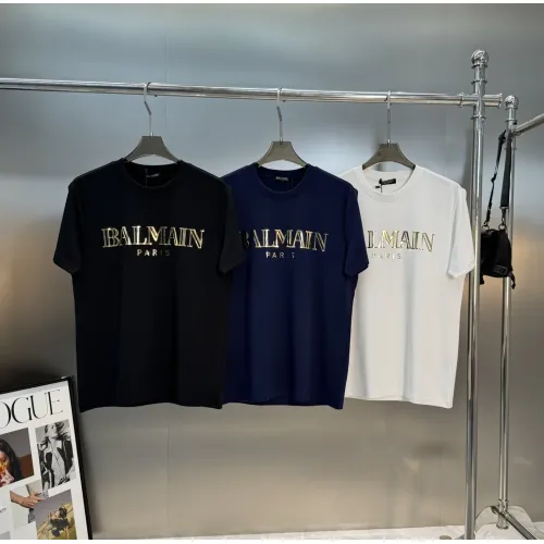 Replica Balmain T-Shirts Short Sleeved For Men #1405235 $76.00 USD for Wholesale