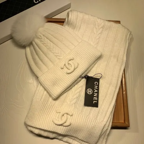 Chanel Hat and Scarf Set #1407453 $64.00 USD, Wholesale Replica Chanel Hat and Scarf and Glove Set