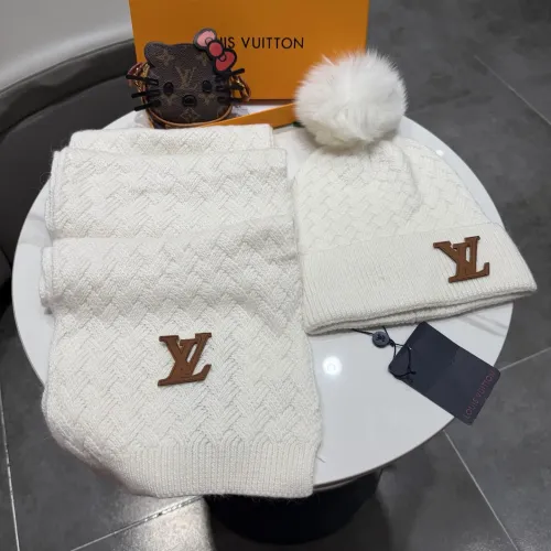 Louis Vuitton LV Hat and Scarf Set #1407585 $68.00 USD, Wholesale Replica Louis Vuitton LV Hat and Scarf and Glove Set