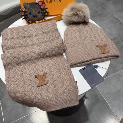 Louis Vuitton LV Hat and Scarf Set #1407586 $68.00 USD, Wholesale Replica Louis Vuitton LV Hat and Scarf and Glove Set