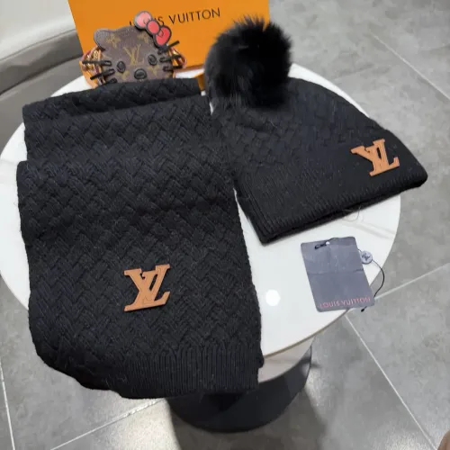 Louis Vuitton LV Hat and Scarf Set #1407588 $68.00 USD, Wholesale Replica Louis Vuitton LV Hat and Scarf and Glove Set