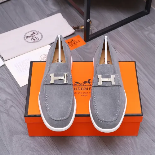 Replica Hermes Leather Shoes For Men #1407760 $102.00 USD for Wholesale
