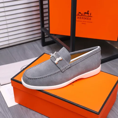 Replica Hermes Leather Shoes For Men #1407760 $102.00 USD for Wholesale