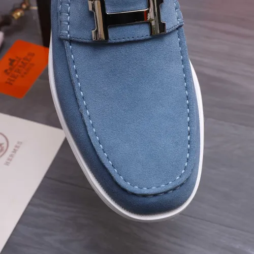 Replica Hermes Leather Shoes For Men #1407761 $102.00 USD for Wholesale