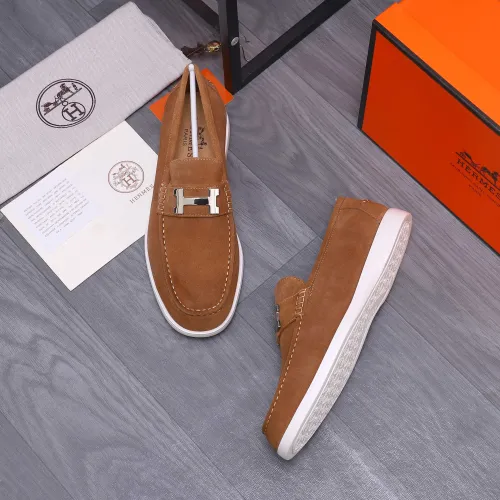 Replica Hermes Leather Shoes For Men #1407762 $102.00 USD for Wholesale