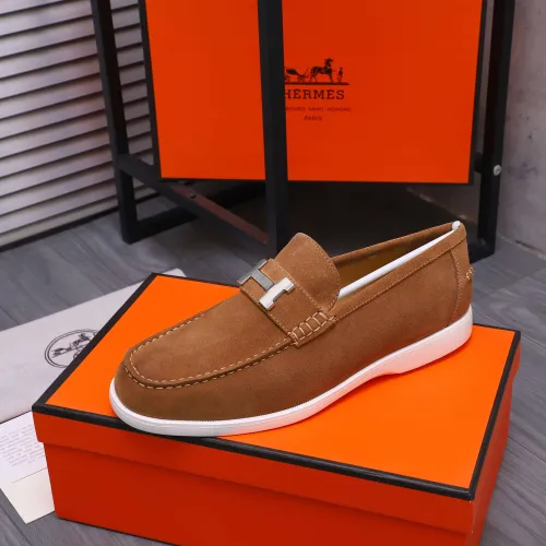 Replica Hermes Leather Shoes For Men #1407762 $102.00 USD for Wholesale