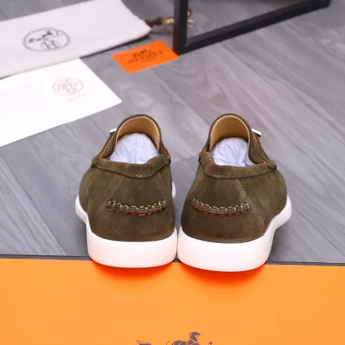 Replica Hermes Leather Shoes For Men #1407764 $102.00 USD for Wholesale