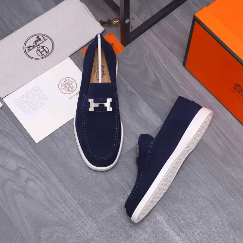 Replica Hermes Leather Shoes For Men #1407765 $102.00 USD for Wholesale