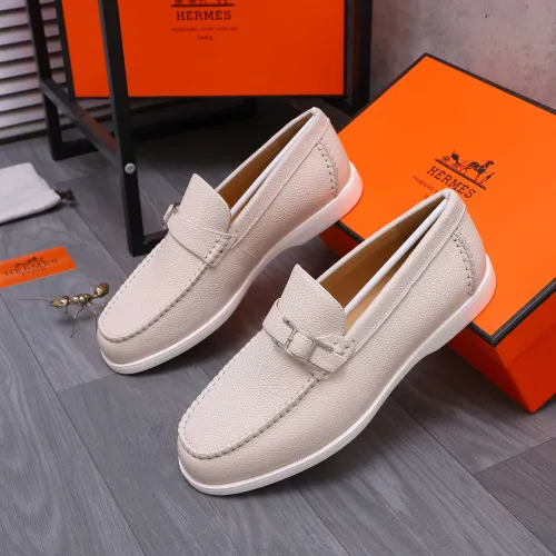 Replica Hermes Leather Shoes For Men #1407767 $102.00 USD for Wholesale