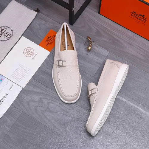 Replica Hermes Leather Shoes For Men #1407767 $102.00 USD for Wholesale