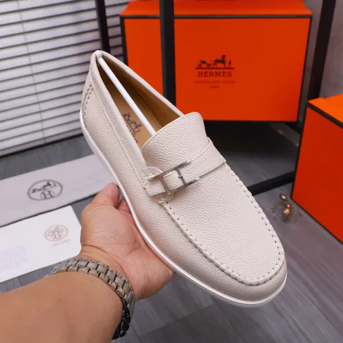 Replica Hermes Leather Shoes For Men #1407767 $102.00 USD for Wholesale