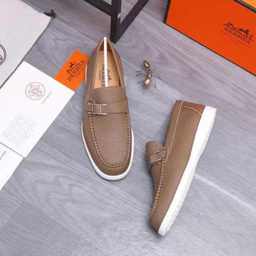 Replica Hermes Leather Shoes For Men #1407768 $102.00 USD for Wholesale