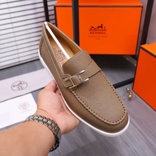 Replica Hermes Leather Shoes For Men #1407768 $102.00 USD for Wholesale