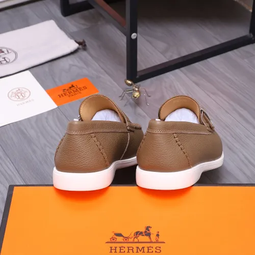 Replica Hermes Leather Shoes For Men #1407768 $102.00 USD for Wholesale