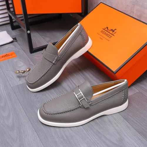 Hermes Leather Shoes For Men #1407769 $102.00 USD, Wholesale Replica Hermes Leather Shoes