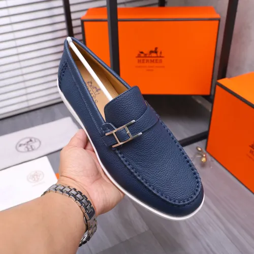 Replica Hermes Leather Shoes For Men #1407770 $102.00 USD for Wholesale