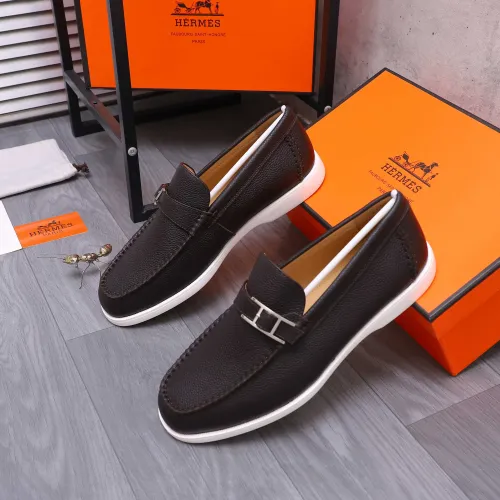 Replica Hermes Leather Shoes For Men #1407771 $102.00 USD for Wholesale
